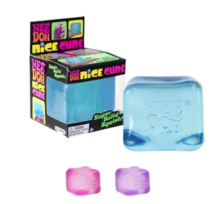 NeeDoh Nice Cube - Sensory Squeeze Toy with a Super Solid Squish (Pack of 1) Random clour