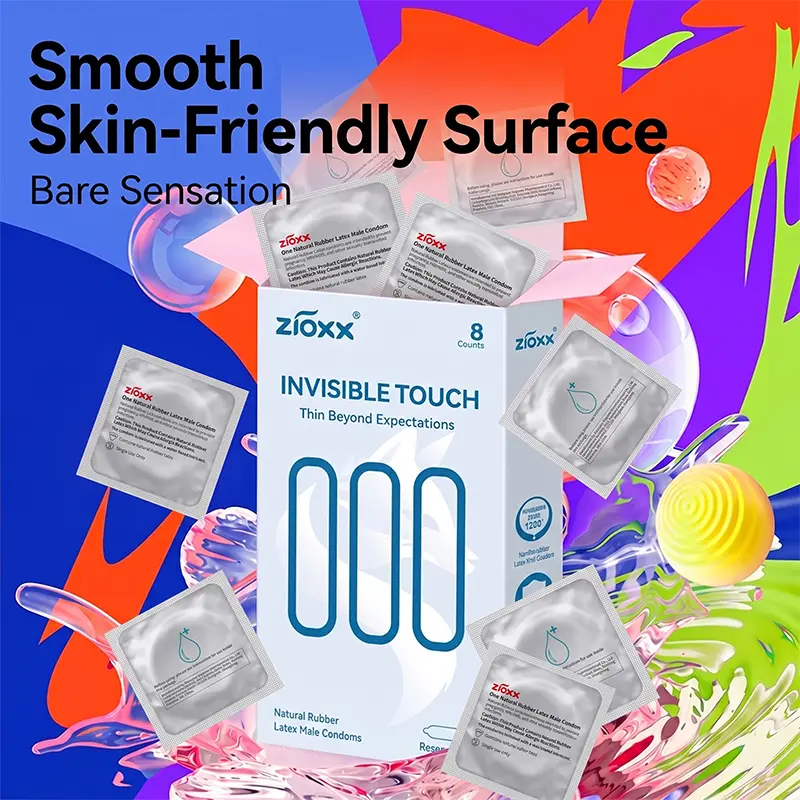 Zioxx 000 Invisible Touch Ultra Thin HA Intimate Care Wraps 8 Counts