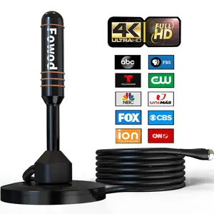 Fowod HD Digital TV Antenna Small Indoor Outdoor Antennas Includes Magnetic Base and 360° Reception Support Smart 4K 1080P Fire and All Older TV's HDTV Television for Free Local Channels -10ft Coax Cable