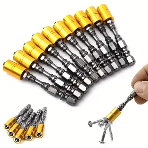 10-piece set of strong magnetic single-ended , 65mm long, electric  heads, mini strong magnetic , stable and won't fall off - professional home improvement , suitable for drywall and plasterboard. screwdriver a performance tool