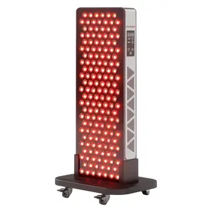 2026 Red & Near-Infrared Light Panel, 156 LEDs 660nm and 850nm, Up to 151mW/cm² Irradiance, Built-in timer and adjustable power levels, suitable for facial and full-body soothing care
