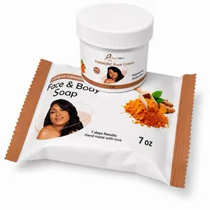 Byenblan Turmeric Face Cream & Body Soap Set, 2 oz Cream + 7 oz Soap