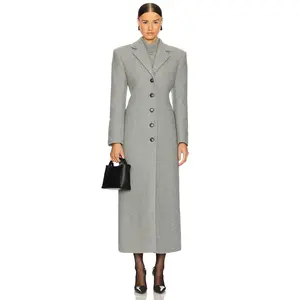EAVES Yaron Manteco Wool Coat in Light Grey