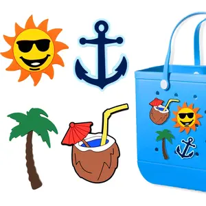 4Pcs Beach Bag Accessories PVC Rubber Totes Inserts Charms for Bogg Bag