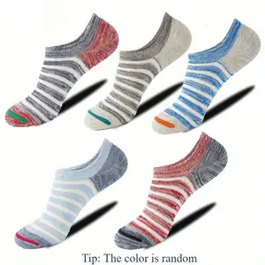 5 Pairs No Show Socks for Men & Women, Low Cut Invisible Socks with Stay-Put Non Slip Grip, The Solution for Sneakers and Oxfords, Sizes 7-12 for a Secure Fit.