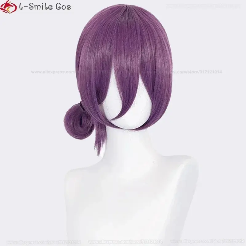 New Anime Rezee Cosplay Wig 45cm Purple Wig With Choker Anime Cosplay Costume Women Rezee Wigs Heat Resistant Synthetic Hair