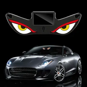 Devil Eyes Solar LED Car Window Light, Wireless No Drill, Solar & USB Powered, Animated Warning Lamp, Waterproof Fit for SUV, Truck, Van, Windshield & Rear Window