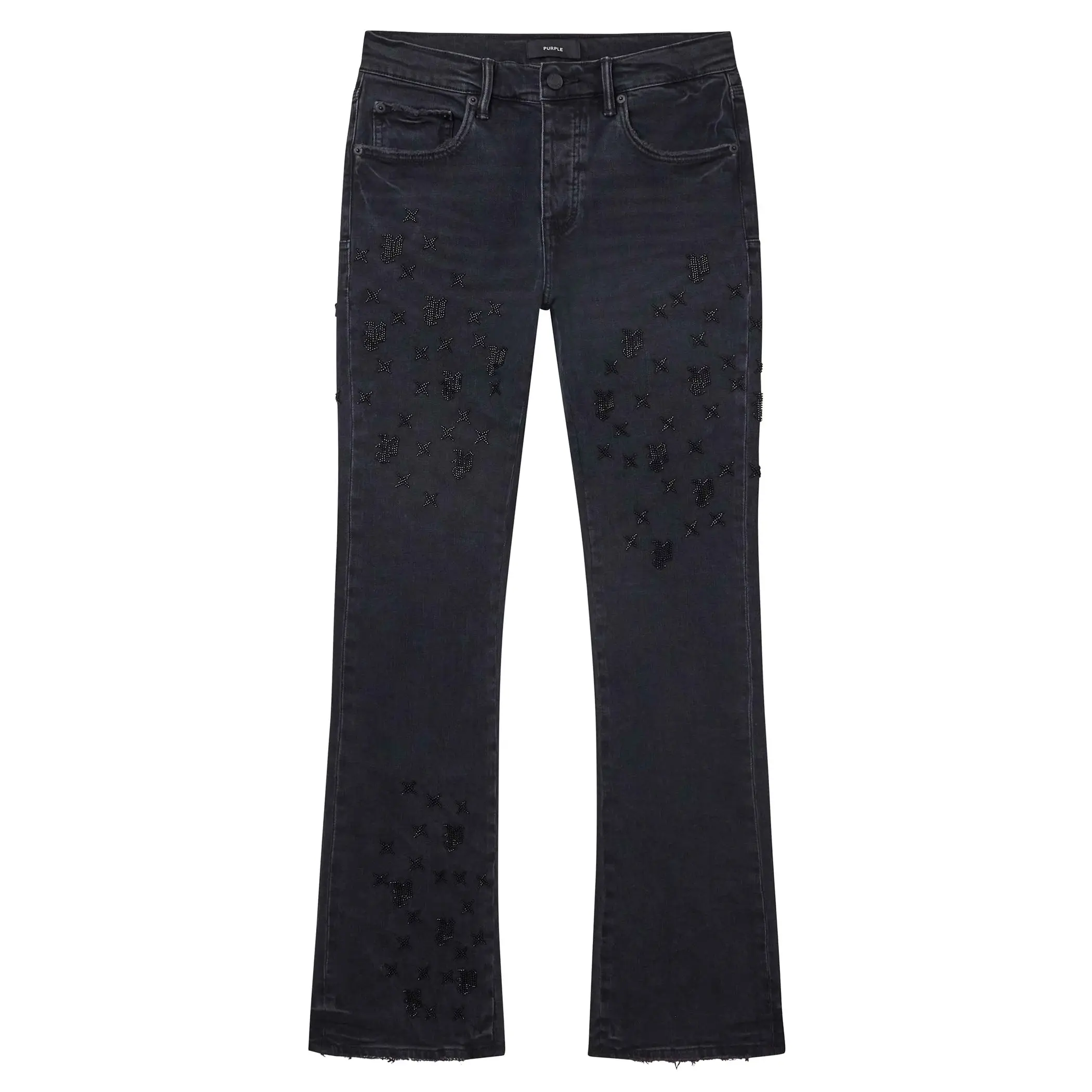 Purple Brand P004 Beaded Monogram Jean