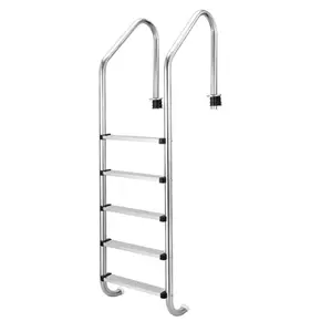 Pool Ladders for Inground Pools,5-Step Inground Pool Ladder,Swimming Pool Ladder| 304 Stainless Steel | Anti-Slip Pedals & Secure Handrails | Swimming Pool Entry Stair System