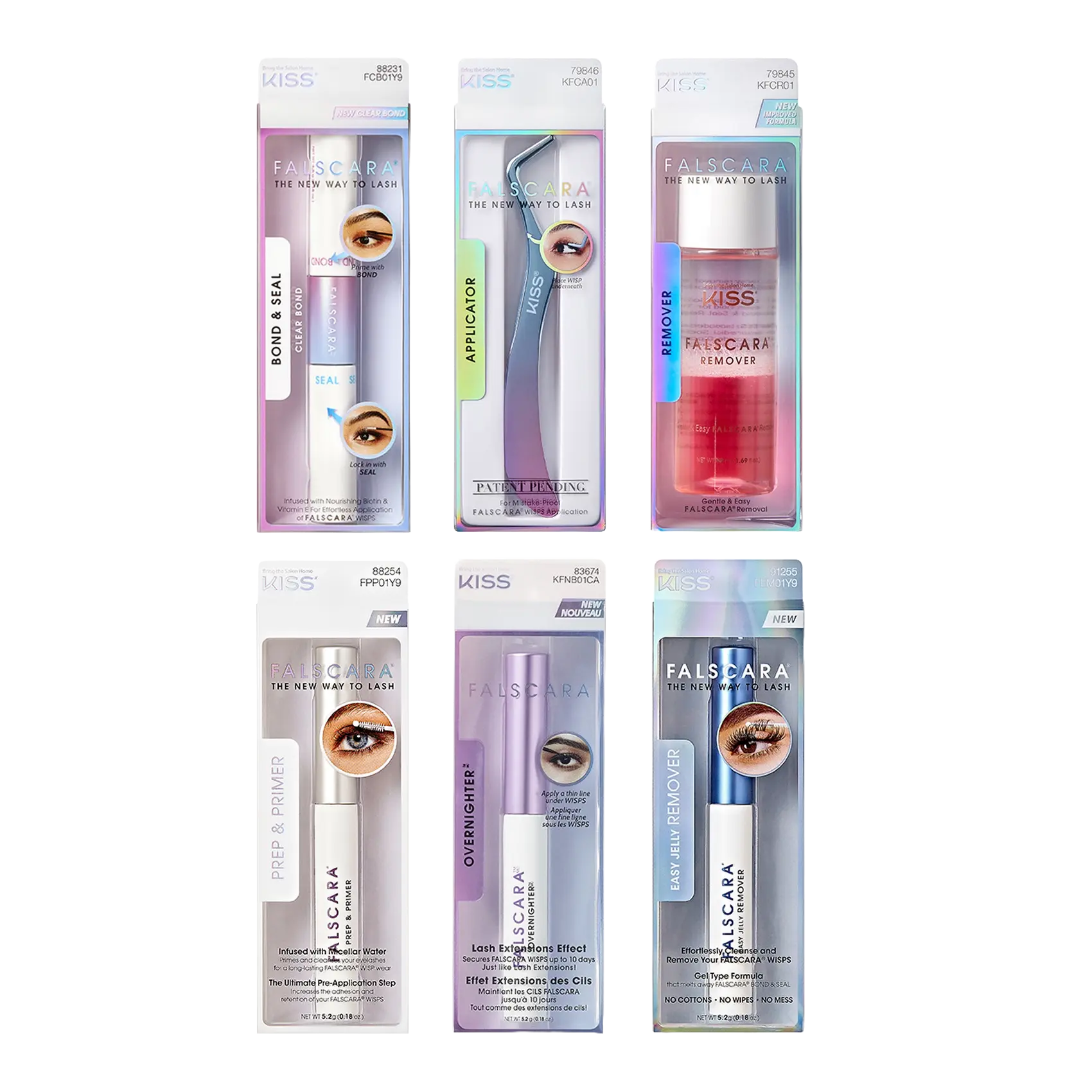 FALSCARA Lash Extensions Lash Tools w/ Clear Bond Bundle