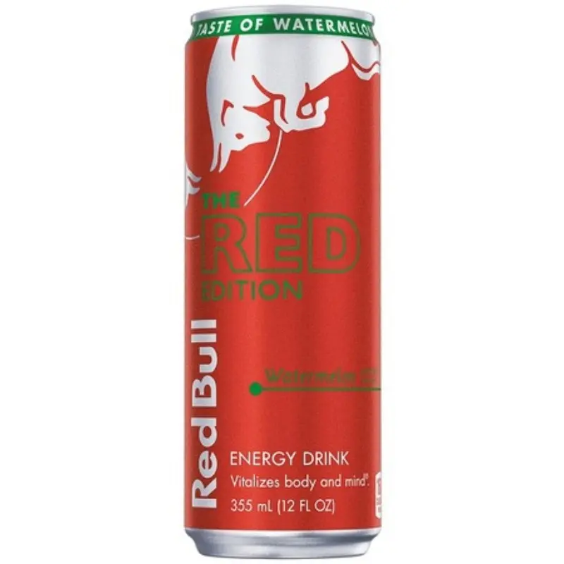 Red Bull Watermelon Red Edition Sport Energy Drinks - 5ct 12oz Bulk Multipack, Caffeinated Ambient Beverage with Vitamin Boost, Watermelon Hit for Active Adults, Summer Flavor Wholesale Supply