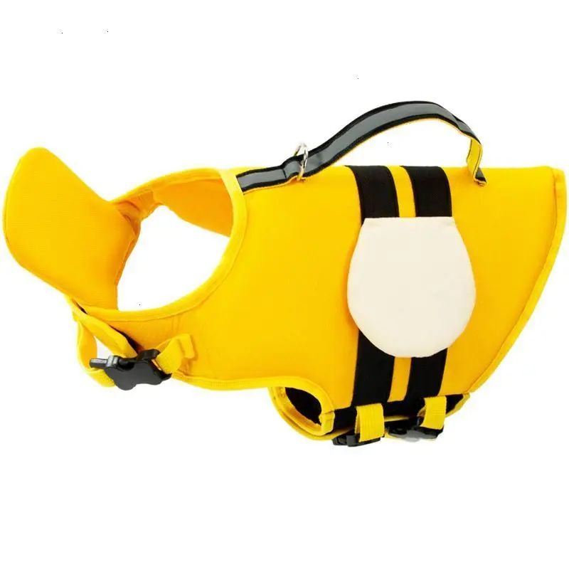 Summer Animal Shape Bee Dog Life Jacket: Universal Pet Swimsuit Buoyancy Aid for Medium and Small Dogs