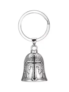Christmas Halloween Bell, Gremlin Guardian Motorcycle Keychain, Unisex Crossbell, Rider Bicycle Bell, Good Luck Riding Spirit Bell, Gothic Cross Keychain