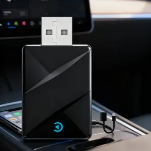 Wireless CarPlay Adapter for iPhone & Android 2-in-1 Fast Stable Convert Wired to Wireless Apple CarPlay Mini Size with USB Type-C Cable