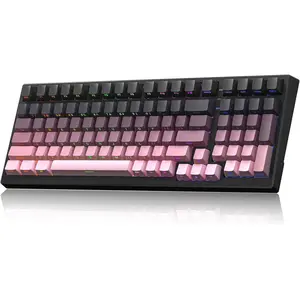 X98 PRO  Mechanical Keyboard,Hot Swappable Custom Keyboard with Number Pad,Linear Switches,Tri-Mode BT5.0/2.4GHz/USB-C,RGB Backlit  Gaming Keyboards for Win//PC