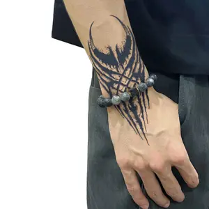 Dark Lineage Tattoo Temporary Tattoo Sticker Magic Tribal Tattoo Waterproof Long-Lasting 7-15 Days Herbal Semi-Permanent Tattoo Fake Tattoo for Men & Women Suitable for Arms