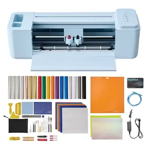 Vinyl Cutting Machine, 12-Inch, Button-Controlled Vinyl Cutter With Materials And Tool Kit, 5000+ Built-In Design Resources, Compatible With Mac, Windows, Android, And iOS, For DIY Cards, Scrapbooking, Decals, And Custom Projects
