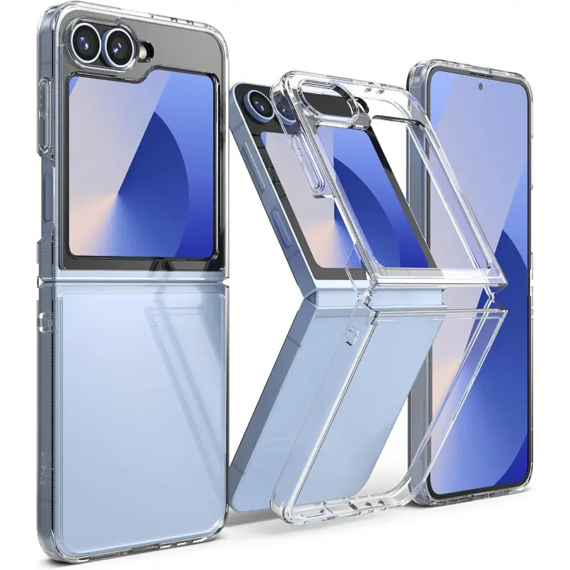 Phone case for Samsung ZFLIP3 ZFLIP4 ZFLIP5 ZFLIP6 ZFLIP7 MOTORAZR40 40ULTRA  50 50ULTRA 60 60PRO 60ULTRA Case and Galaxy Z Flip 6 Case [Always Look Classy] Scratch & Discoloration Resistant, Shockproof Air Pockets - Clear