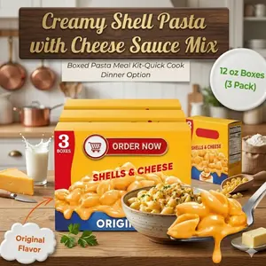 Shell Pasta and Cheese Sauce Meal Kit, Original Flavor, Easy Dinner or Side Dish, Quick Cook Pasta, 12 oz Boxes, 3 Pack