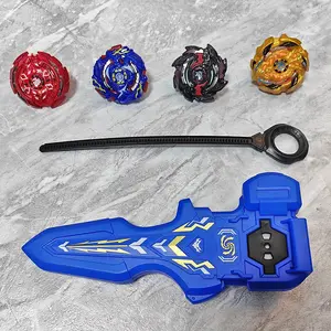 Rotating Gyroscope Set, Handheld Metal Fusion Battle Gyroscopes, 4 Gyros, New Evolution Toy for Battle Gyro Games, Beginner Teen Gift