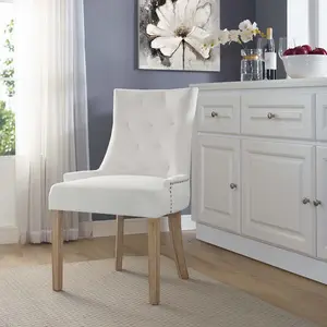 Modway Pose Performance Velvet Dining Chair in Ivory