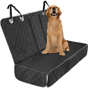 Seat Cover for  Seat,   Bench Seat Pad Compatible for Armrest & Seat Belt, Universal Nonslip Durable Soft Pet Backseat Protector for   & SUVs (Black)