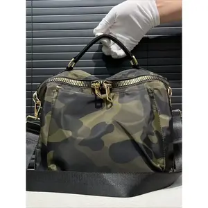 Ladies' front pocket fashionable camouflage lightweight shoulder bag for daily use, portable wide shoulder strap multifunctional crossbody handbagBGRT