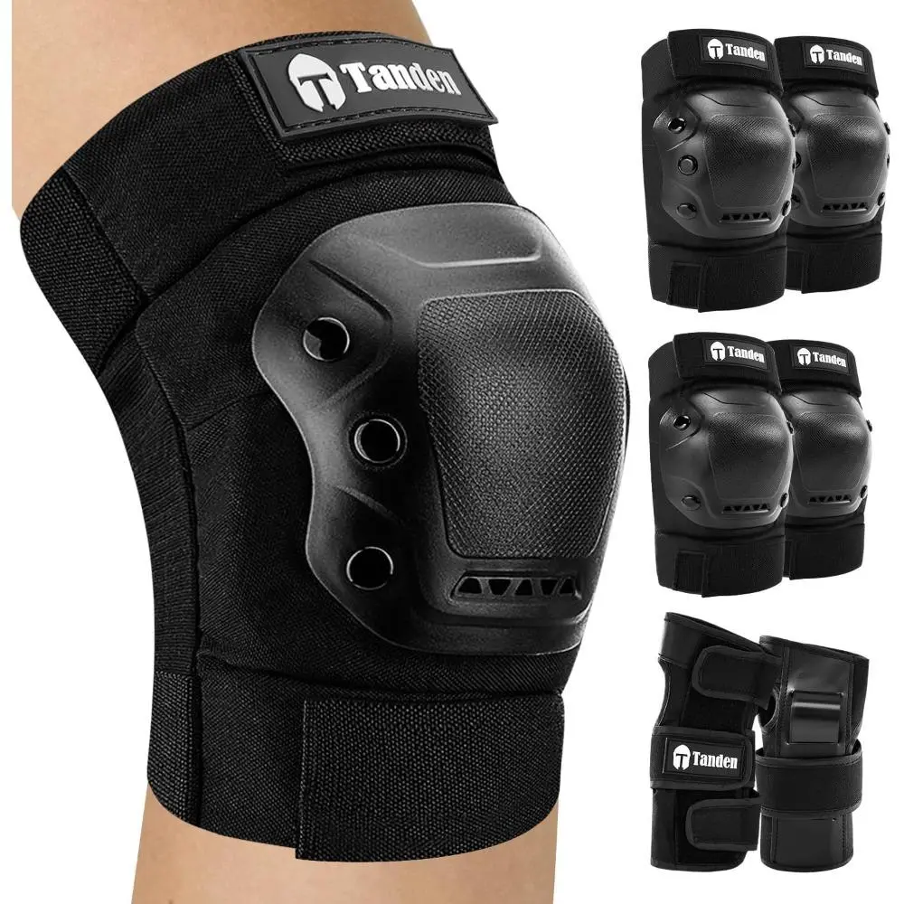 Protective Gear for Skateboarding & Cycling, 6-Piece Breathable EVA Padded Guards with Adjustable Elastic Straps, 2 Elbow Pads & 2 Wrist Pads