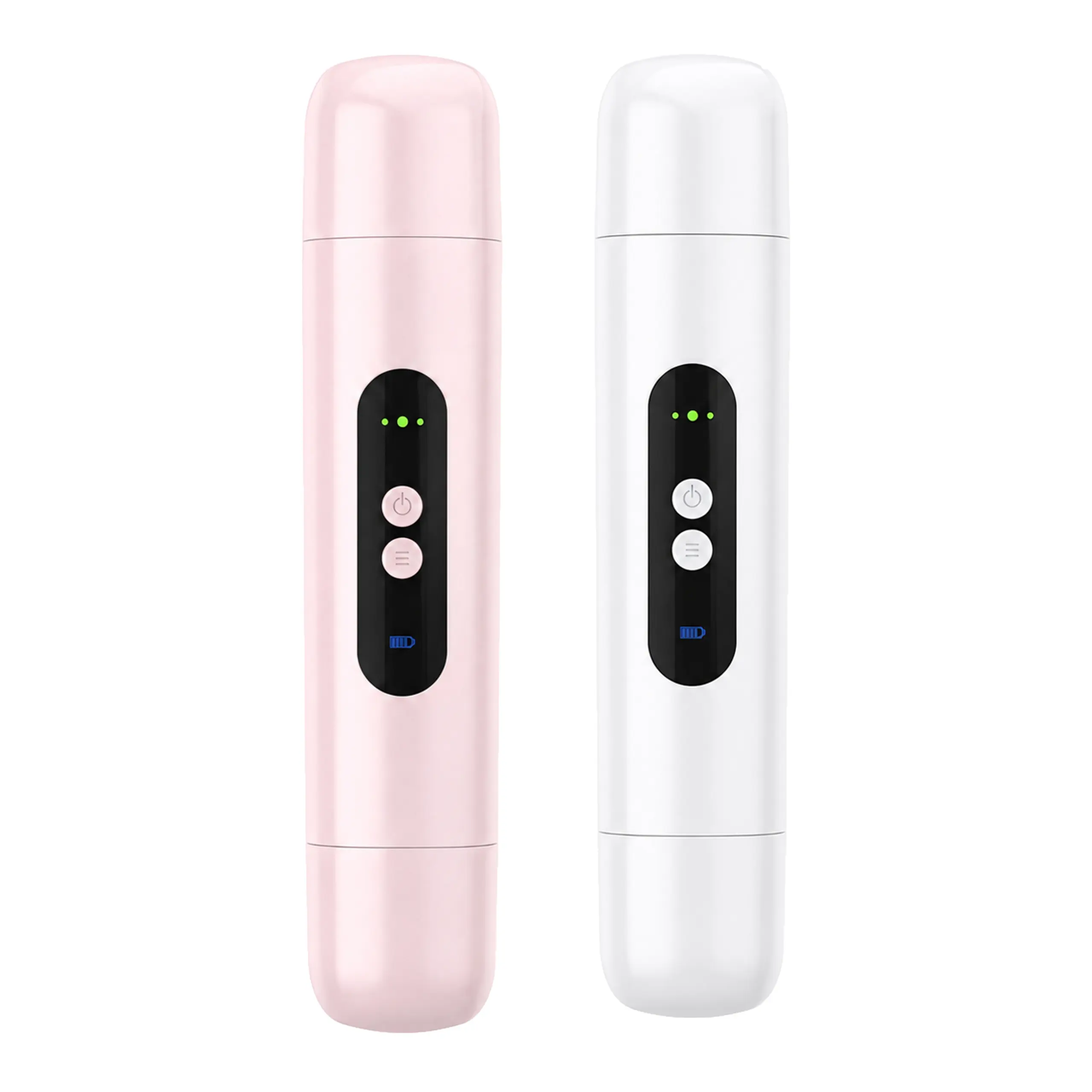 GUORVUS 2-in-1 Electric Facial & Body Hair Trimmer for Women, IPX7 Waterproof Wet/Dry Painless Shaver & Precise Razor with Smart LCD Display, Model 2404, Portable Bikini, Underarm & Leg Hair Remover, Pink & White