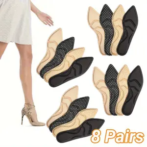 8Pairs High Heel Insoles Breathable Shoe Pads Boot Inserts Foot Cushion Comfort Sponge Insert for Women Foot Pain,Arch Pain, Heel Sore