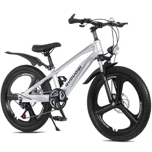 20 Inch Kids Mountain Bike for Boys Girls Ages 8-12 7-Speed Youth Bicycle Lightweight Magnesium Alloy Frame One-Piece Wheels Stable Durable for Street Park Trail Riding