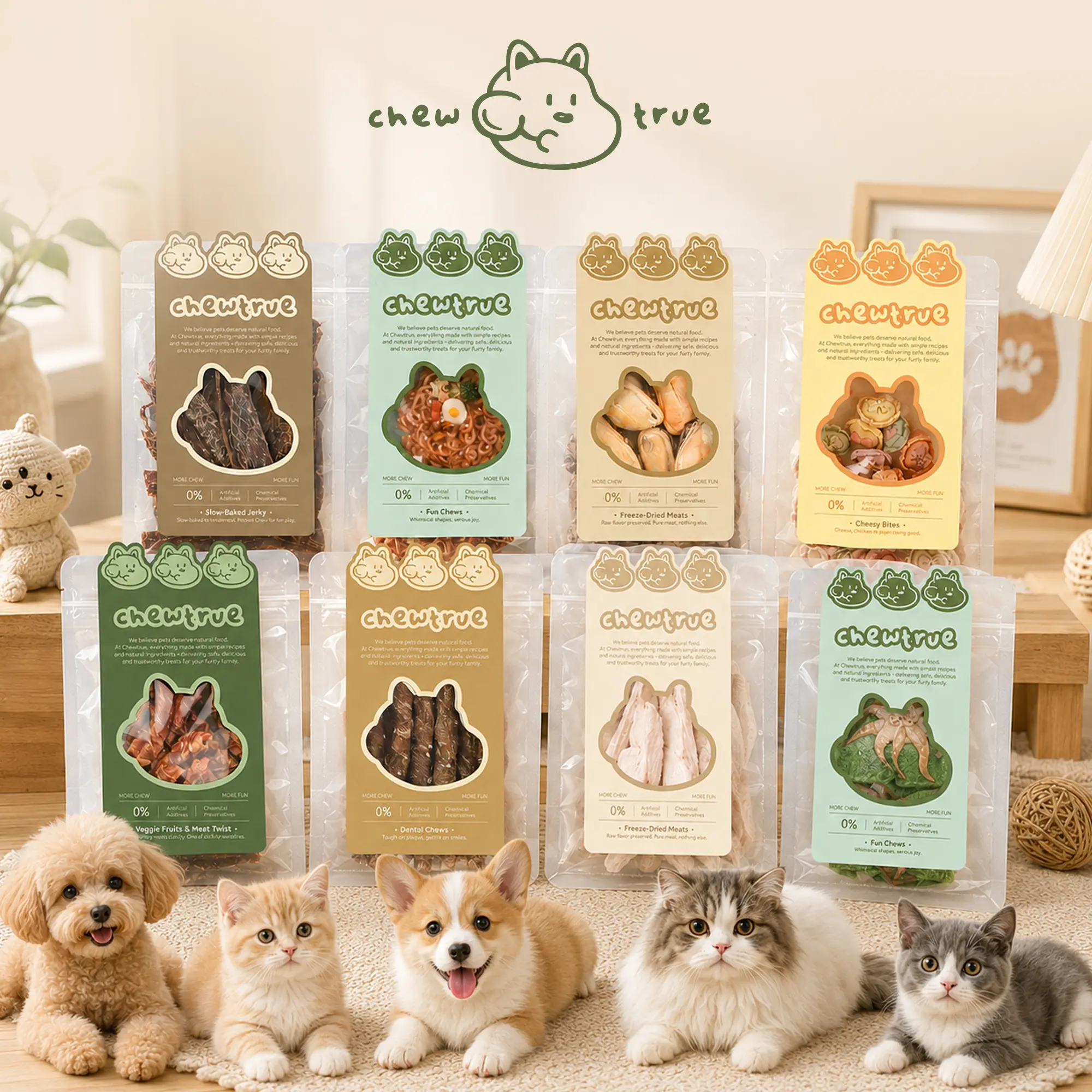 chewTrue Pet Treats, Choose Your Favorite Flavor, Single Full-Size Pack for Dogs & Cats