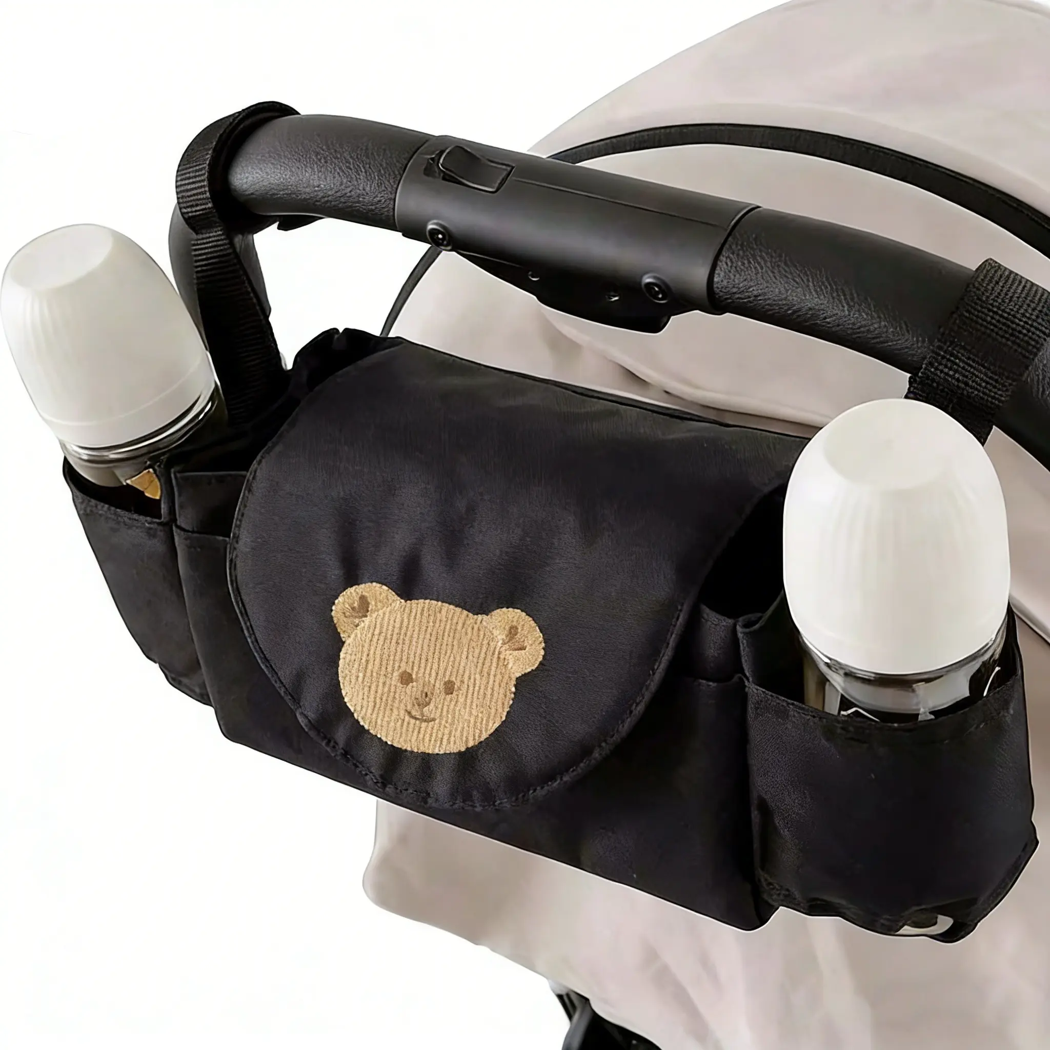 Baby Stroller Hanging Bag, Multifunctional Storage Bag, Portable Baby Bottle Organizer, Mom Outdoors Car Basket Holder, Essential Parenting Tool, Diaper, Infant, Traveling Stroller Gear, Stroller Accessories