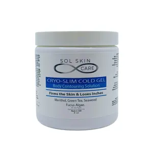 SOL SKIN CARE Cryo-Slim Cold Gel Body Contouring Solution Firms Skin Loses Inches with Menthol Green Tea Seaweed & Fucus Algae
