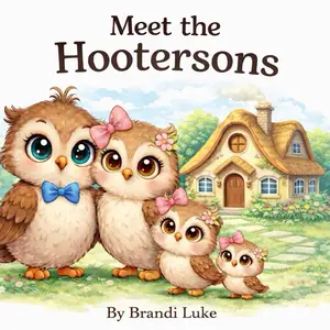 Meet the Hootersons Coloring Book - by Brandi Luke -Adorable Owl Family Illustrations Art Activities