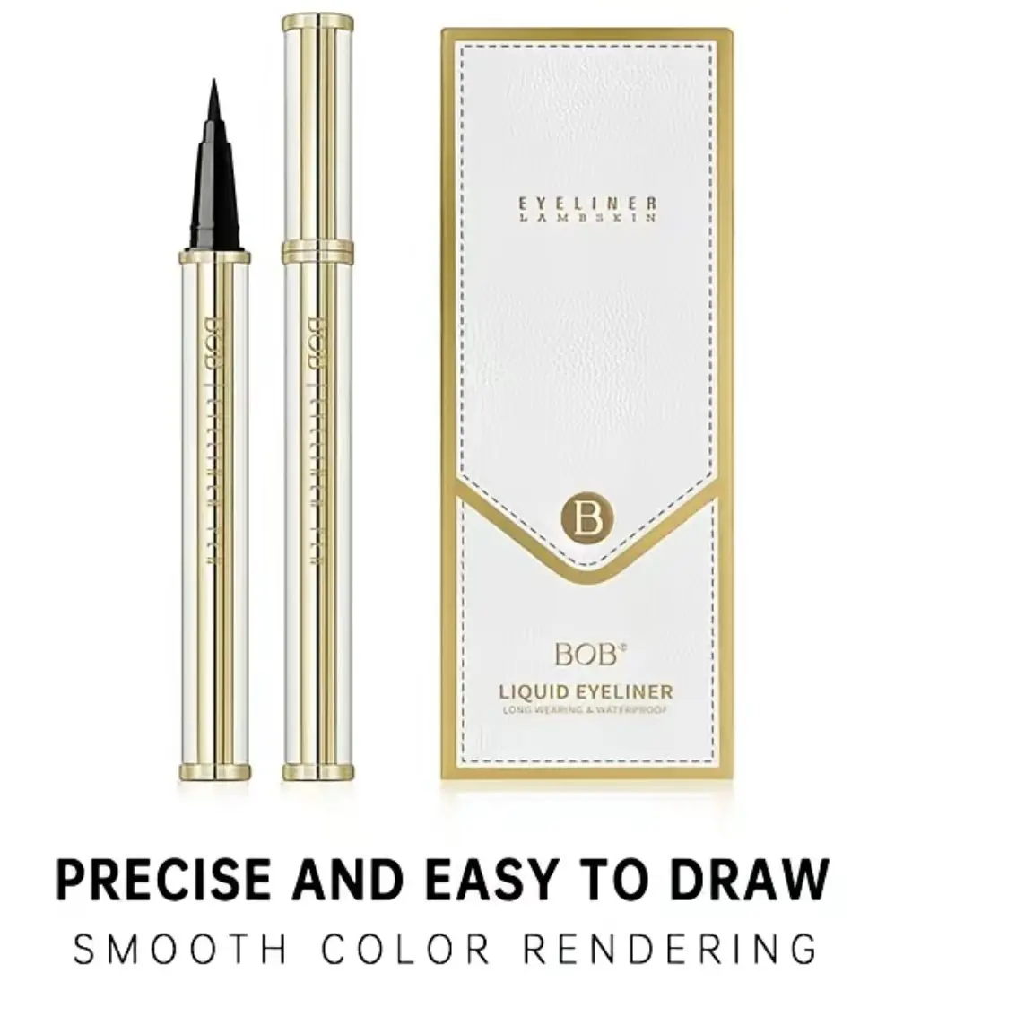 Waterproof Lambskin Eyeliner Pen - Resistant to smudges, with a long-lasting, smooth and thick tip, perfect for creating clear eye makeup, suitable for all-day wear and for beginners - Women's daily makeup tools, cosmetics and professional beauty products