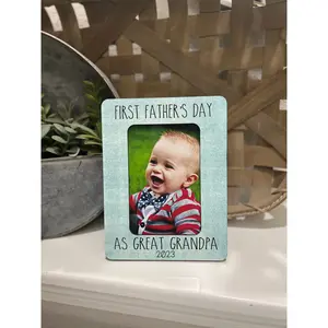 Great Grandpa Personalized Gift – Birthday Gift for Grandpa, I Love My Grandpa Picture Frame, Custom 4x6 Photo Frame for Grandpa