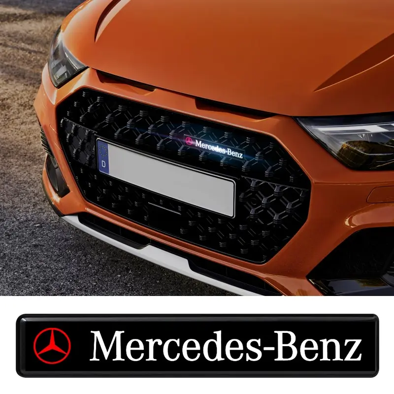 Mercedes-Benz LED Front Grille Light, Waterproof Sunproof Emblem Logo, Custom Style Car Exterior Decoration for C E S Glc Gle a Class