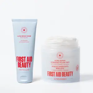 First Aid Beauty Ultra Repair Hydrating Pillow Pads with Colloidal Oatmeal + Ultra Repair Cream Intense Hydration Exclusive Bundle Moisture Nourishing