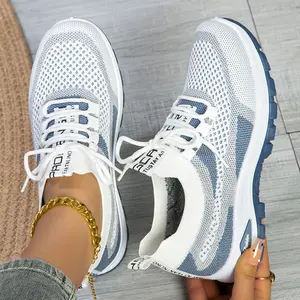 New women's sneakers, fly-knit mesh shoes, low-cut lightweight casual shoes, comfortable and versatile single shoes