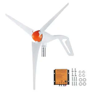VEVOR 500W Wind Turbine Generator, 12V Wind Turbine Kit, 3-Blade Wind Power Generator with MPPT Controller, Adjustable Windward Direction & 2.5m/s Start Wind Speed, Suitable for Home, Farm, RVs, Boat