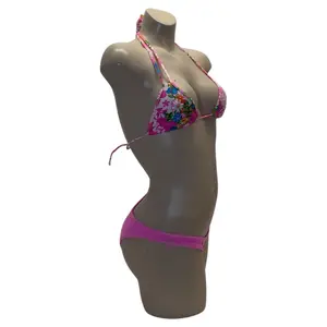Recco Brazilian Pink Floral & Sequence Bikini Set
