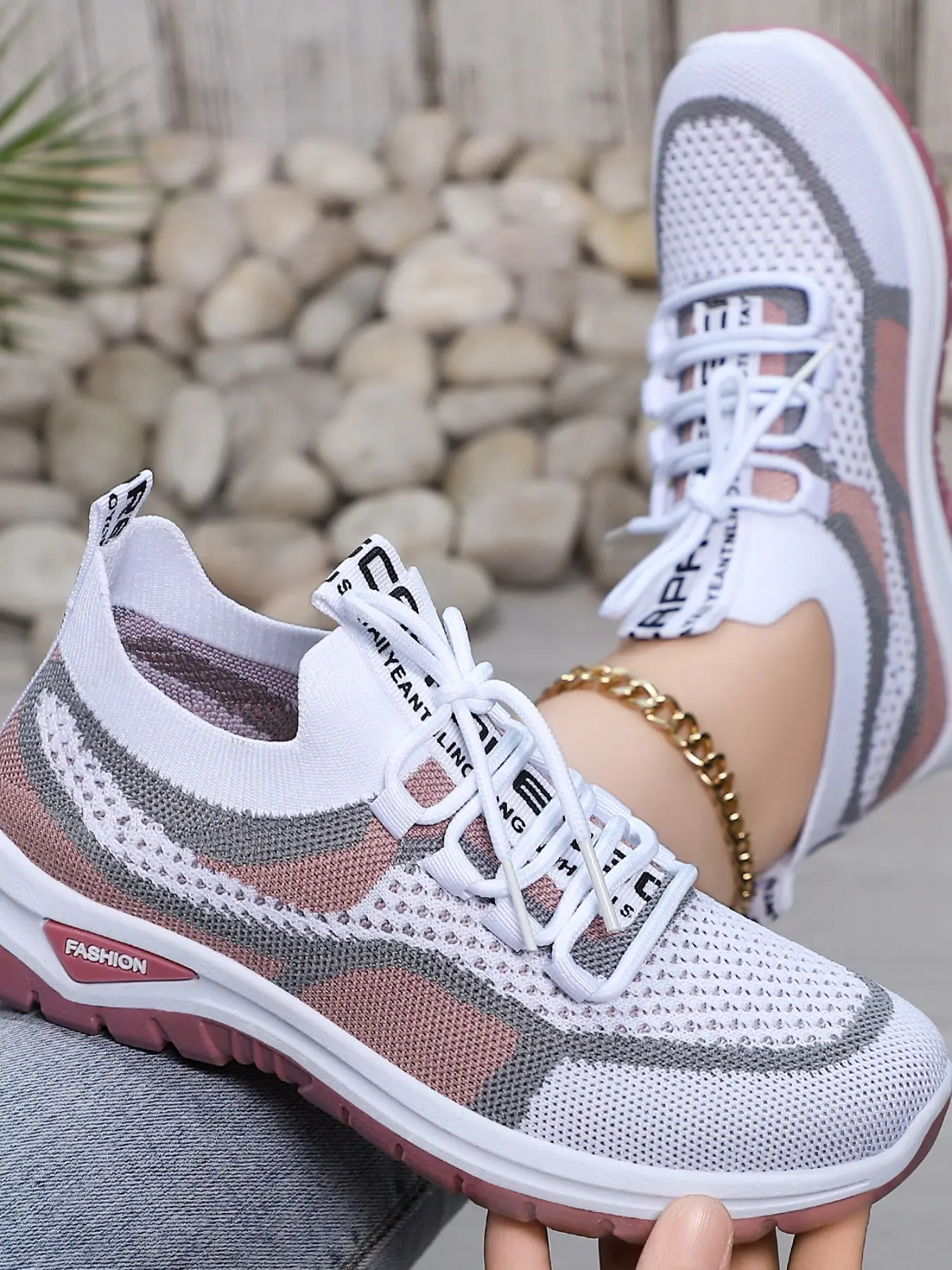 Women's Breathable Lace-Up Sports Shoes, Lightweight Athletic Sneakers, Athletic Workout Sneakers, Casual Style, Suitable for Active Lifestyle, Daily Leisure Office School Commute Wear