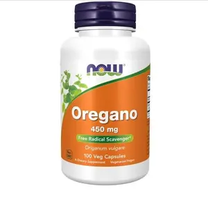 NOW Foods Supplements Oregano (Origanum vulgare) 450 mg Free Radical Scavenger 100 Veg Capsules
