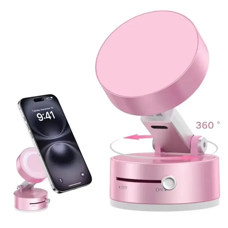 【Summer Survivals】Joytutus Summervibes Vacuum Magnetic Universal Cellphone Mount - 360° Rotatable Secure Holder, Strong Suction Cup, Hands-Free Foldable, Car Mount Dashboard, Vehicle Accessories (Fits iPhone 12-16, Android Devices)