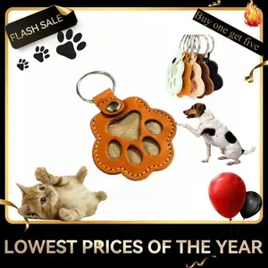{BLACK FRIDAY] BUY 1 GET 5 Cute Pets Fur Memory Charm – Paw-Shaped Charm for Collecting Pet Fur, Memorial Gift for Cat or Dog Lovers, Keychain or Necklace Decoration