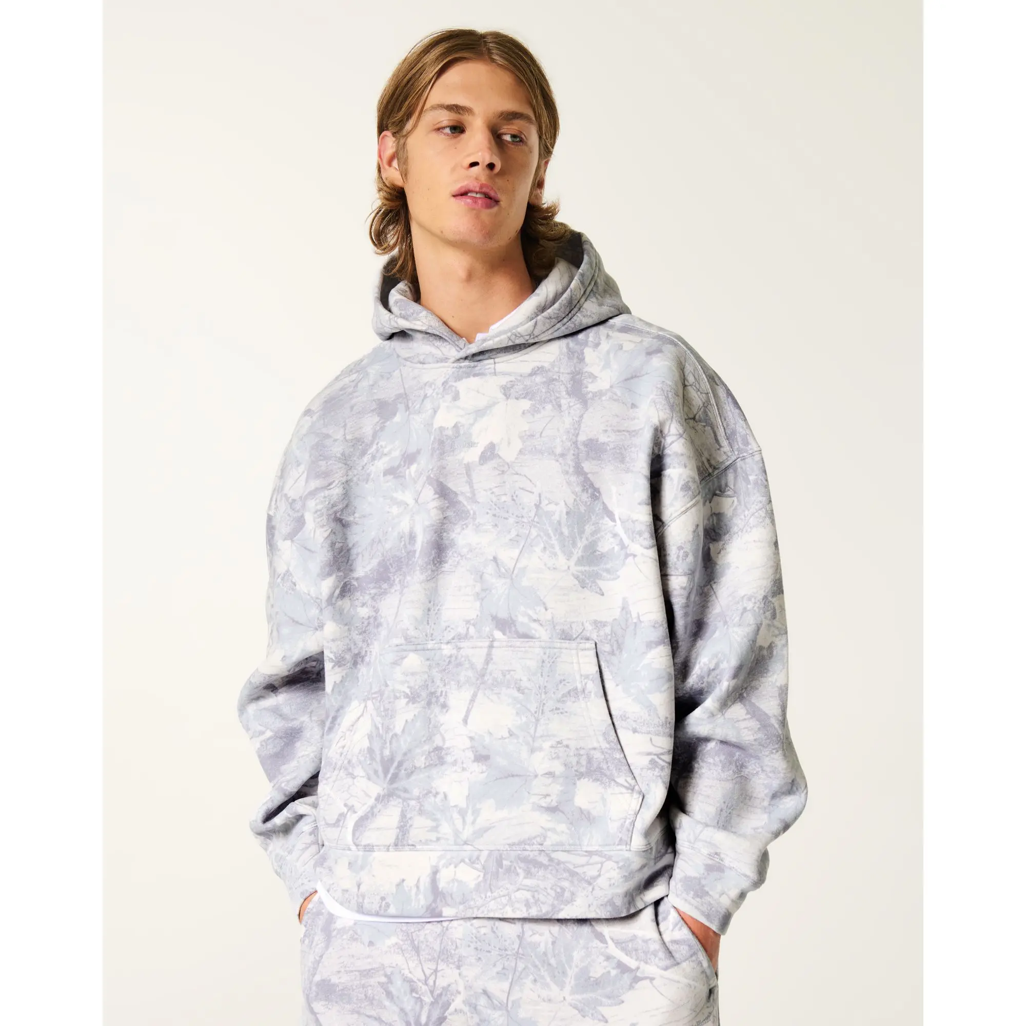 Hollister Feel Good Super Boxy Camo Hoodie