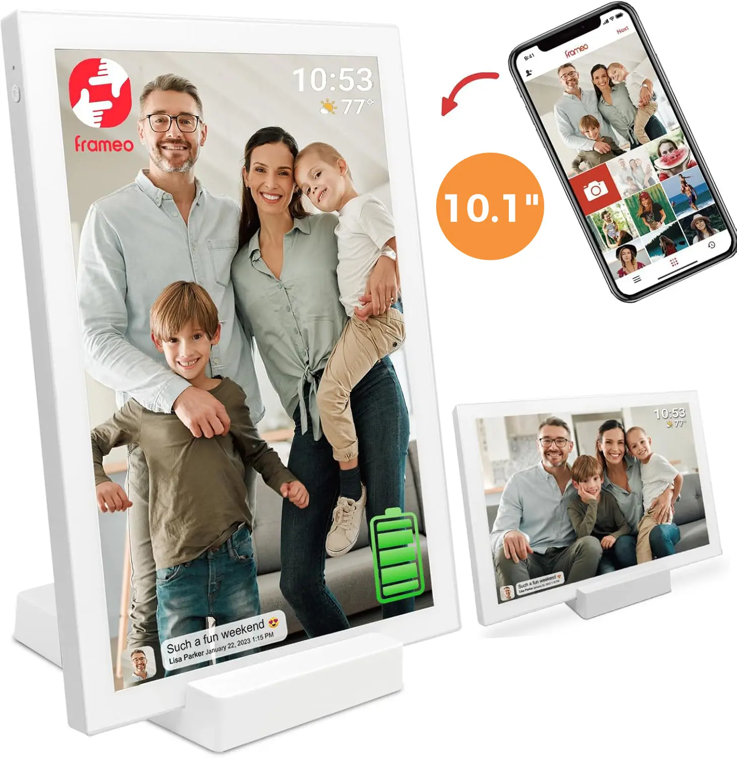 FRAMEO 10.1 Inch WiFi Digital Photo Frame with 5000mAh Battery,IPS LCD Touch Screen,Auto-Rotate Portrait and Landscape, #SummerWins, #DealsForYouDays summerwins