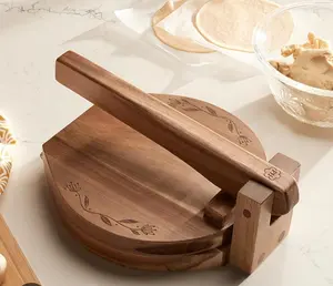 Wildflorwer Wooden Tortilla Press for Easy Homemade Corn & Flour Tortillas Durable Lightweight Kitchen Essential for Tacos Wraps