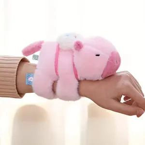 caybara 1/2/4pcs of Capybara clapper wristbands, plush toy clapper wristbands, wrist Capibara toys, suitable for Christmas and birthday party gifts, best Christmas gifts, perfect for Thanksgiving cute anime doll